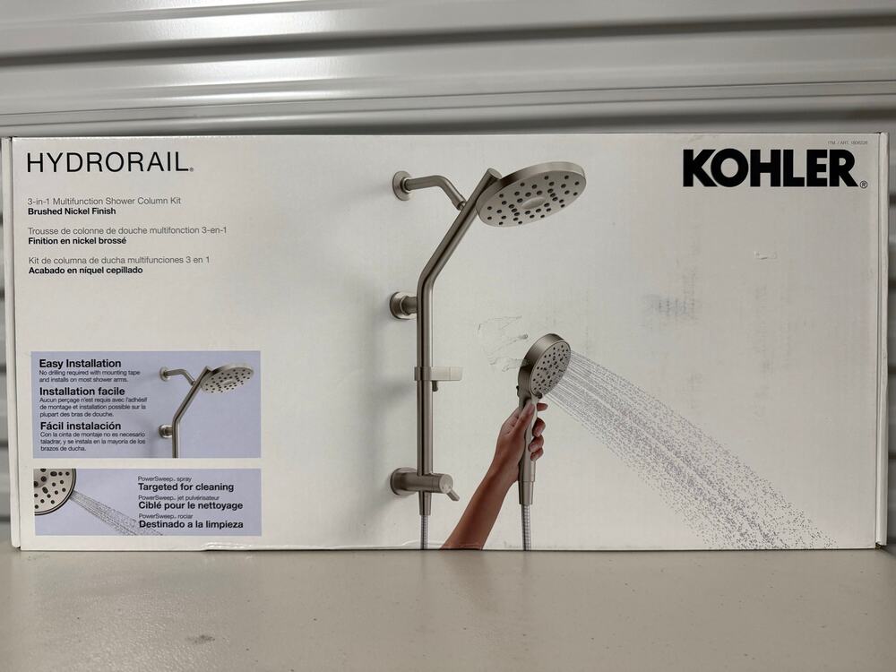 Kohler Hydrorail 3-in-1 Multifunction Shower Kit Brushed Nickel
